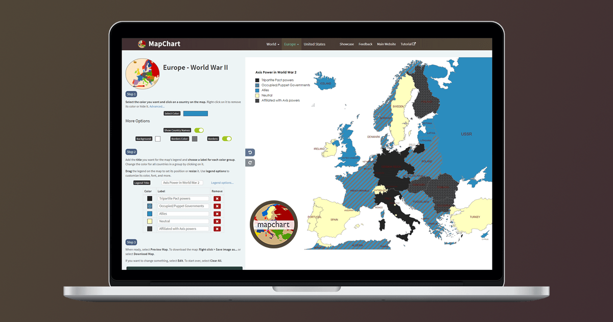 Create your own Custom Historical Map | MapChart